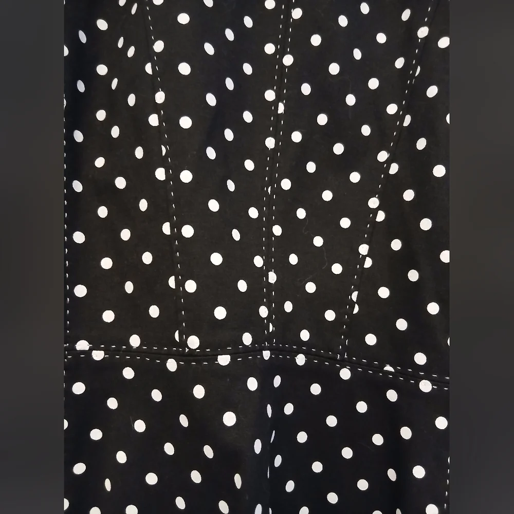 Marc Cain Black and White Polka Dot Knit Blazer.Size 4 - Picture 8 of 12
